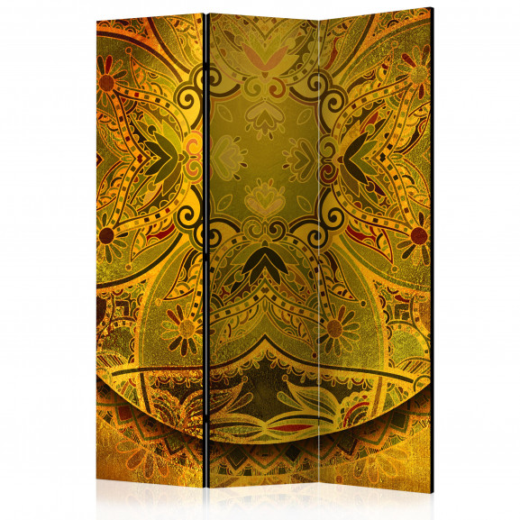 Paravan Mandala: Golden Power [Room Dividers] 135 cm x 172 cm