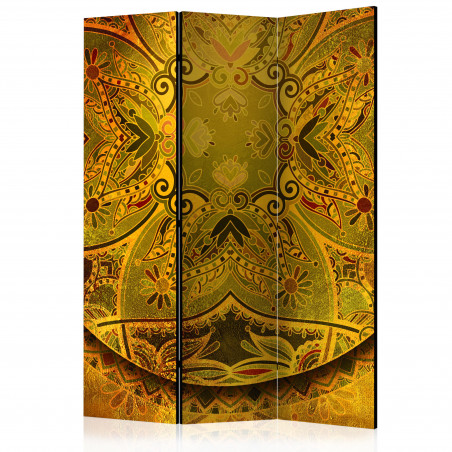 Paravan Mandala: Golden Power [Room Dividers] 135 cm x 172 cm-01