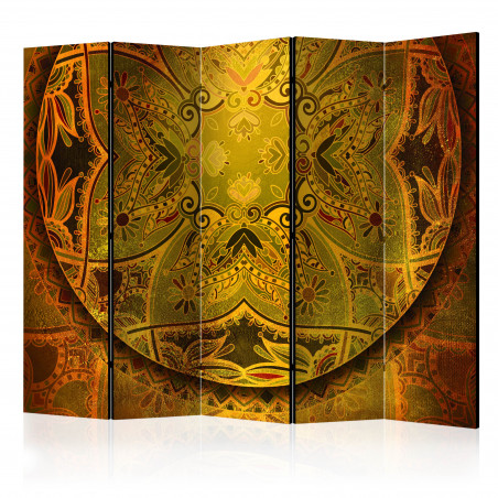Paravan Mandala: Golden Power Ii [Room Dividers] 225 cm x 172 cm-01