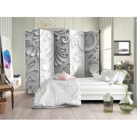 Paravan Flowers In Crystals Ii [Room Dividers] 225 cm x 172 cm-01