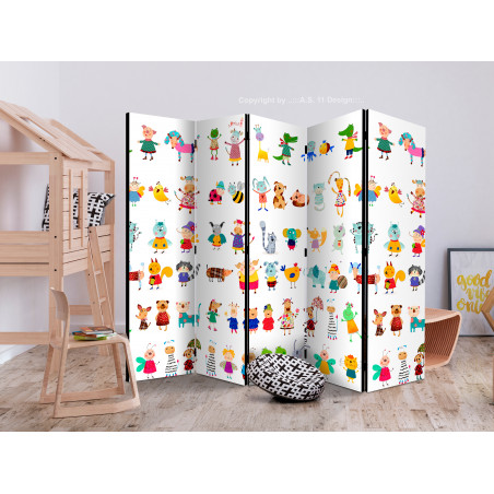 Paravan Cartoon Pets Ii [Room Dividers] 225 cm x 172 cm-01
