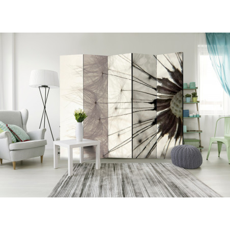 Paravan White Dandelion Ii [Room Dividers] 225 cm x 172 cm-01