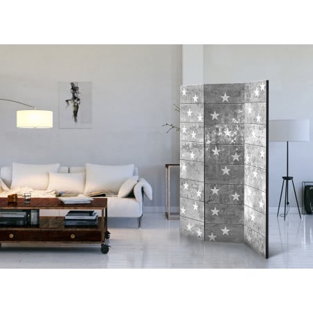 Paravan Stars On Concrete [Room Dividers] 135 cm x 172 cm-01