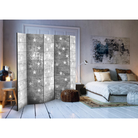 Paravan Stars On Concrete Ii [Room Dividers] 225 cm x 172 cm-01