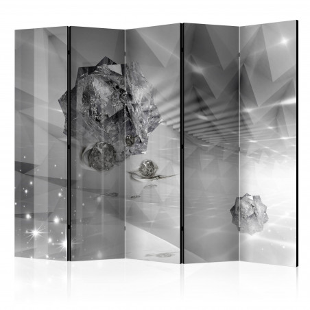 Paravan Abstract Greyness Ii [Room Dividers] 225 cm x 172 cm-01