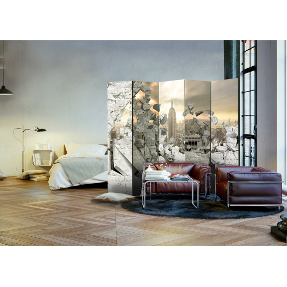 Paravan City Behind The Wall Ii [Room Dividers] 225 cm x 172 cm