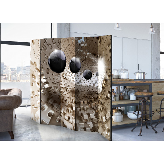 Paravan Golden Jigsaw Ii [Room Dividers] 225 cm x 172 cm title=Paravan Golden Jigsaw Ii [Room Dividers] 225 cm x 172 cm