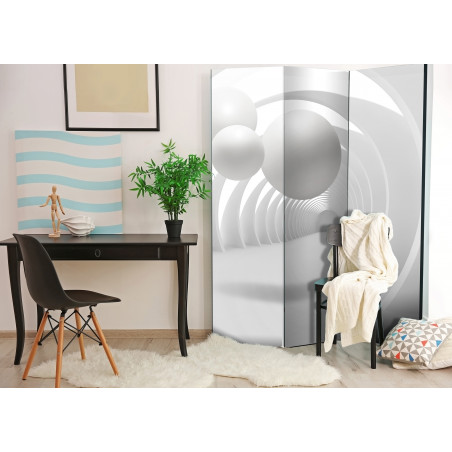 Paravan White Tunnel [Room Dividers] 135 cm x 172 cm-01