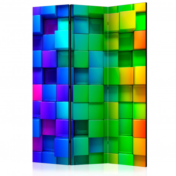 Paravan Colourful Cubes [Room Dividers] 135 cm x 172 cm