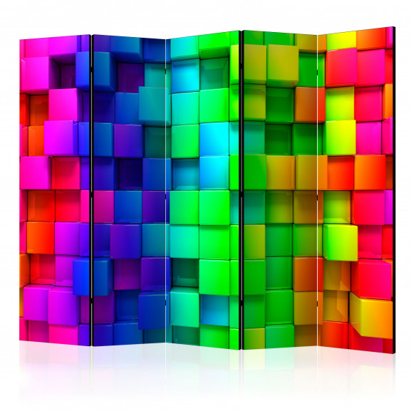 Paravan Colourful Cubes Ii [Room Dividers] 225 cm x 172 cm