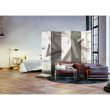 Paravan Grey Trio Ii [Room Dividers] 225 cm x 172 cm-01