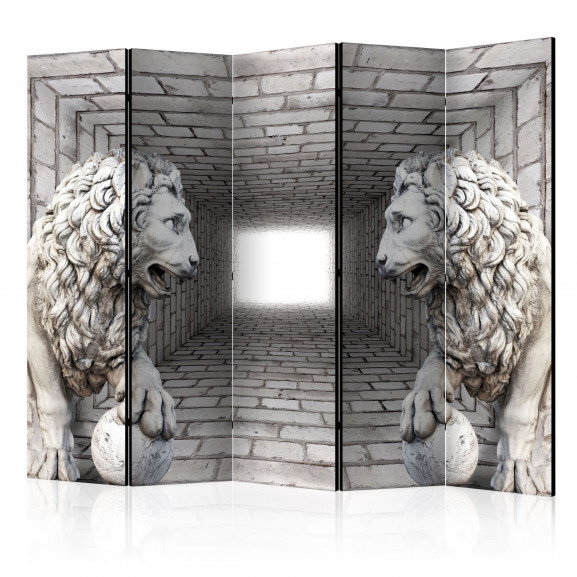 Paravan Stone Lions Ii [Room Dividers] 225 cm x 172 cm