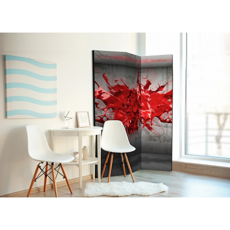 Paravan Red Ink Blot [Room Dividers] 135 cm x 172 cm-01