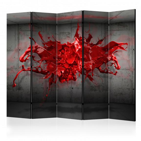 Paravan Red Ink Blot Ii [Room Dividers] 225 cm x 172 cm
