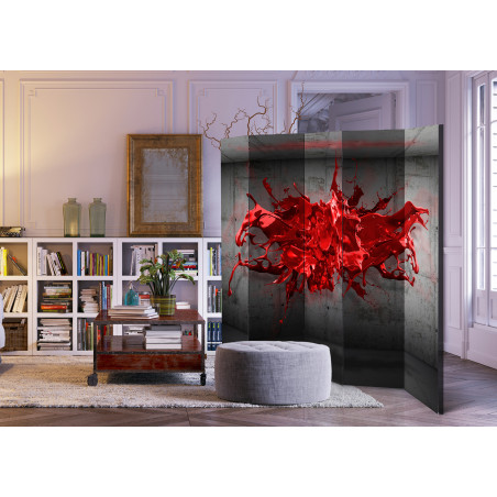 Paravan Red Ink Blot Ii [Room Dividers] 225 cm x 172 cm-01