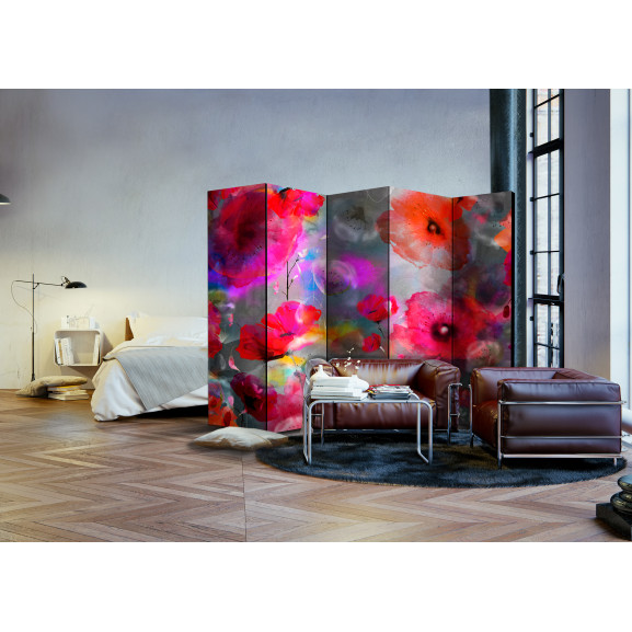 Paravan Painted Poppies Ii [Room Dividers] 225 cm x 172 cm title=Paravan Painted Poppies Ii [Room Dividers] 225 cm x 172 cm