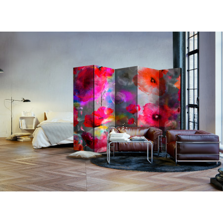 Paravan Painted Poppies Ii [Room Dividers] 225 cm x 172 cm-01