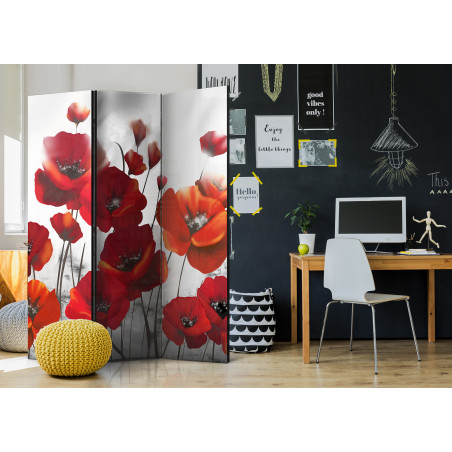 Paravan Poppies In The Moonlight [Room Dividers] 135 cm x 172 cm-01