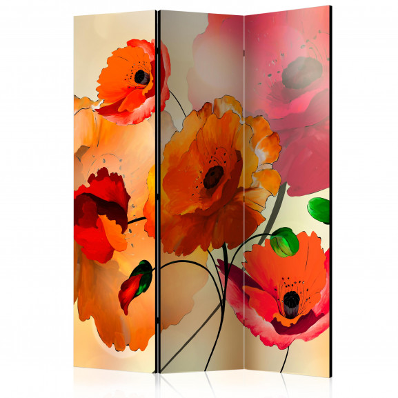 Paravan Velvet Poppies [Room Dividers] 135 cm x 172 cm