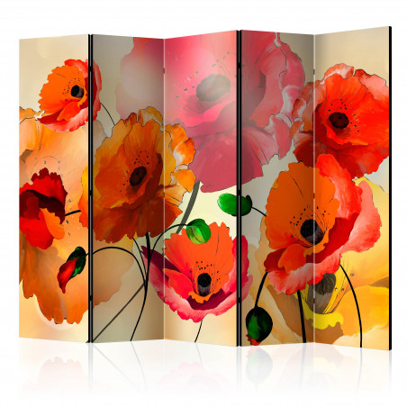 Paravan Velvet Poppies Ii [Room Dividers] 225 cm x 172 cm-01