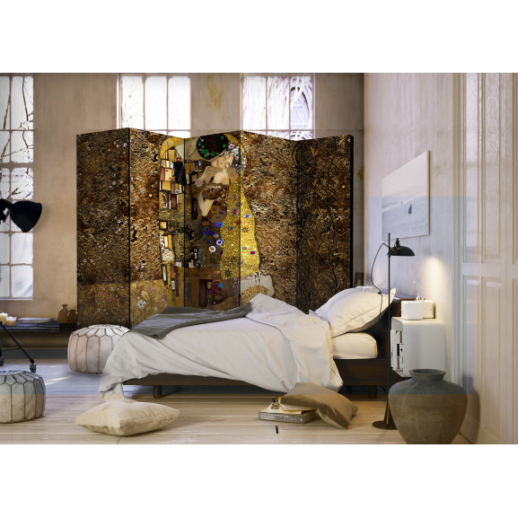 Paravan Golden Kiss Ii [Room Dividers] 225 cm x 172 cm Artgeist