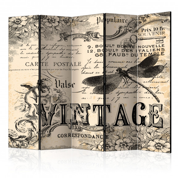 Paravan Vintage Correspondence Ii [Room Dividers] 225 cm x 172 cm