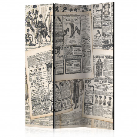 Paravan Vintage Newspapers [Room Dividers] 135 cm x 172 cm-01
