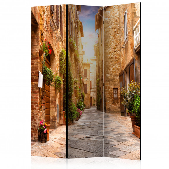 Paravan Colourful Street In Tuscany [Room Dividers] 135 cm x 172 cm
