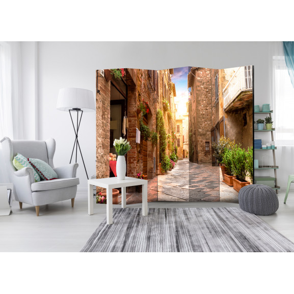Paravan Colourful Street In Tuscany Ii [Room Dividers] 225 cm x 172 cm title=Paravan Colourful Street In Tuscany Ii [Room Dividers] 225 cm x 172 cm