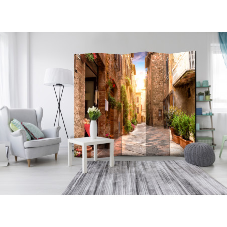 Paravan Colourful Street In Tuscany Ii [Room Dividers] 225 cm x 172 cm-01