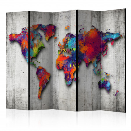 Paravan Concrete World [Room Dividers] 225 cm x 172 cm-01