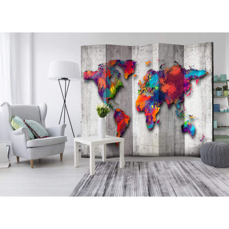 Paravan Concrete World [Room Dividers] 225 cm x 172 cm-01