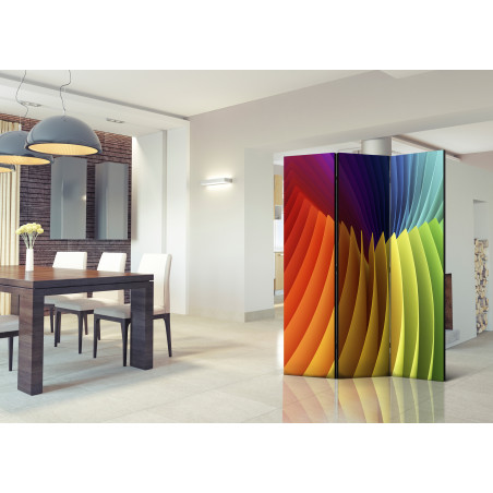 Paravan Rainbow Wave [Room Dividers] 135 cm x 172 cm-01