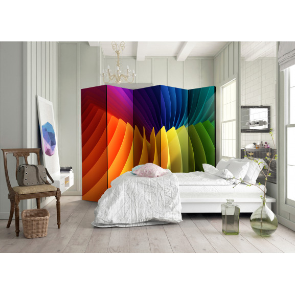 Paravan Rainbow Wave Ii [Room Dividers] 225 cm x 172 cm Artgeist