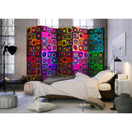 Paravan Colorful Abstract Art Ii [Room Dividers] 225 cm x 172 cm-01