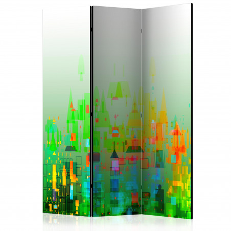 Paravan Abstract City [Room Dividers] 135 cm x 172 cm-01