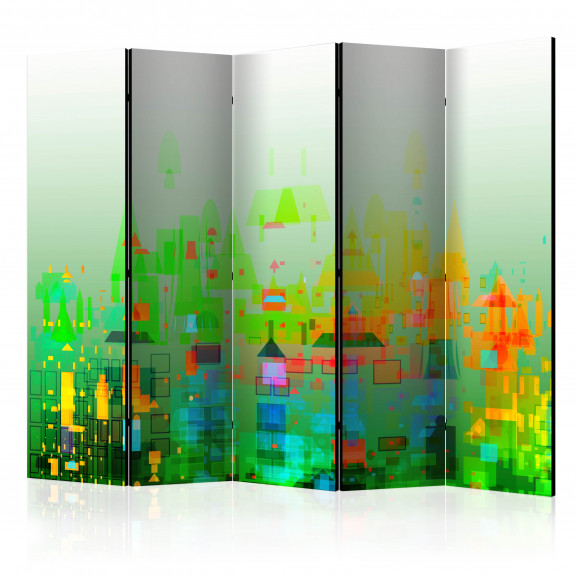 Paravan Abstract City Ii [Room Dividers] 225 cm x 172 cm