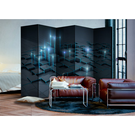 Paravan Black City Ii [Room Dividers] 225 cm x 172 cm-01