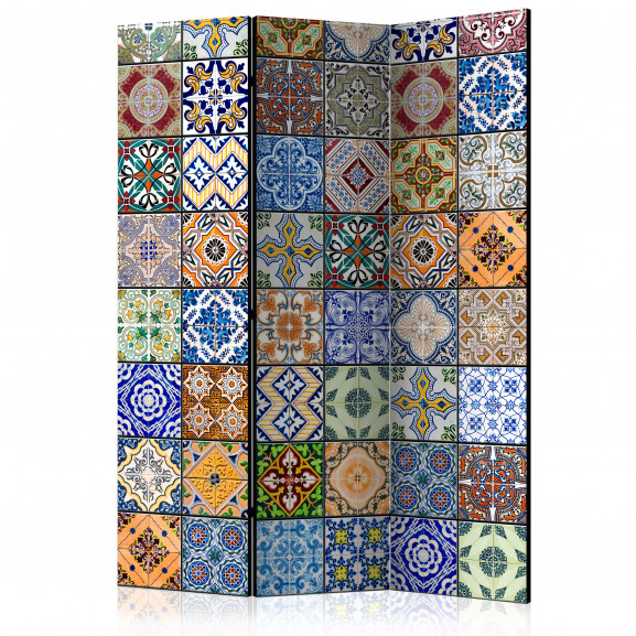 Paravan Colorful Mosaic [Room Dividers] 135 cm x 172 cm