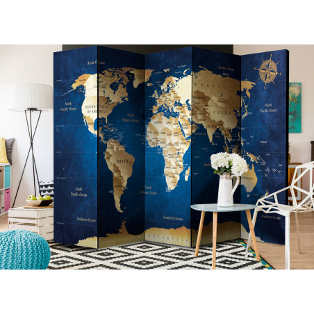 Paravan The Dark Blue Depths [Room Dividers] 225 cm x 172 cm-01