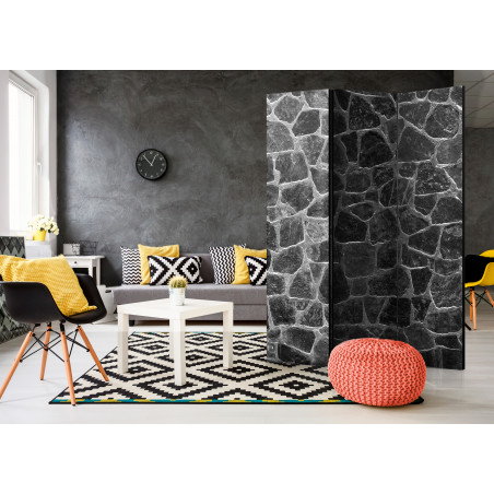 Paravan Black Stones [Room Dividers] 135 cm x 172 cm-01