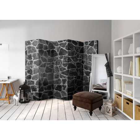 Paravan Black Stones Ii [Room Dividers] 225 cm x 172 cm-01