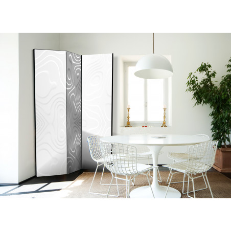 Paravan Room Divider White Waves I 135 cm x 172 cm-01