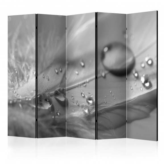Paravan Grey Feather Ii [Room Dividers] 225 cm x 172 cm