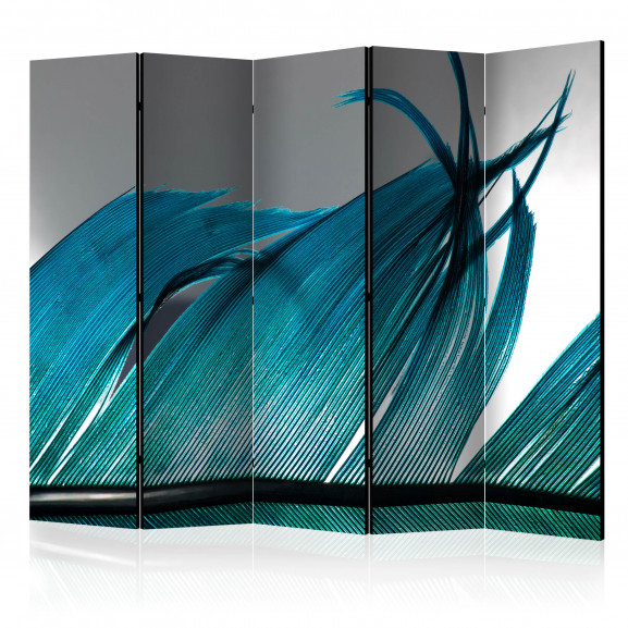 Paravan Turquoise Feather Ii [Room Dividers] 225 cm x 172 cm