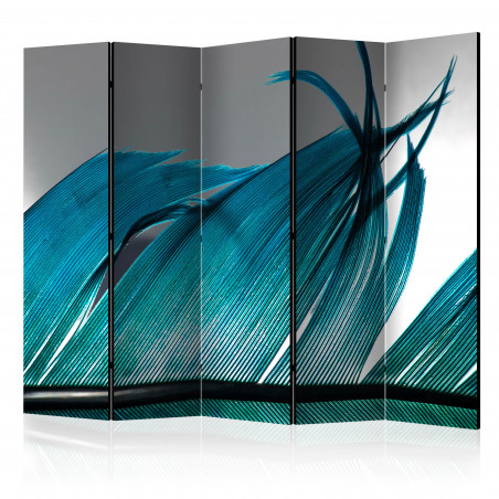 Paravan Turquoise Feather Ii [Room Dividers] 225 cm x 172 cm-01