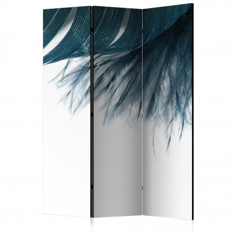 Paravan Dark Blue Feather [Room Dividers] 135 cm x 172 cm-01