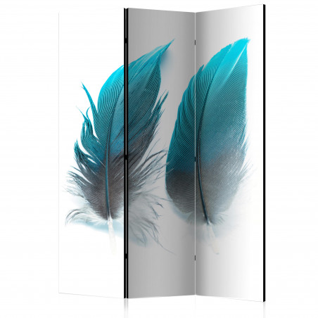 Paravan Blue Feathers [Room Dividers] 135 cm x 172 cm-01