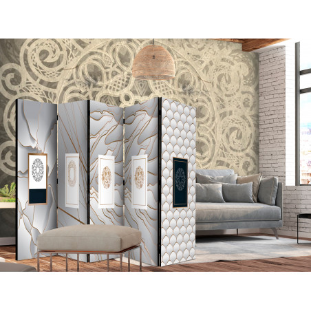 Paravan Labels Ii [Room Dividers] 225 cm x 172 cm-01