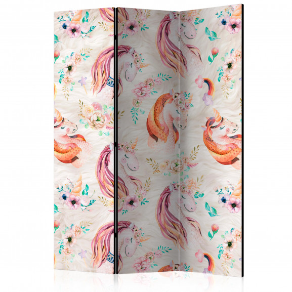 Paravan Pastel Unicorns [Room Dividers] 135 cm x 172 cm